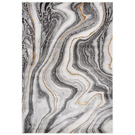 Safavieh 5 ft. 3 in. x 7 ft. 6 in. Craft Power Loomed Rectangle Area Rug Grey & Gold CFT819F-5